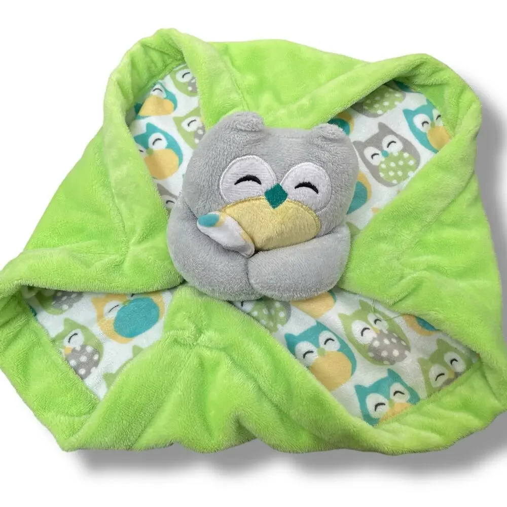 Carters Owl Lovey Security Blanket Soother Plush 67039 Sage Green Nursery 14